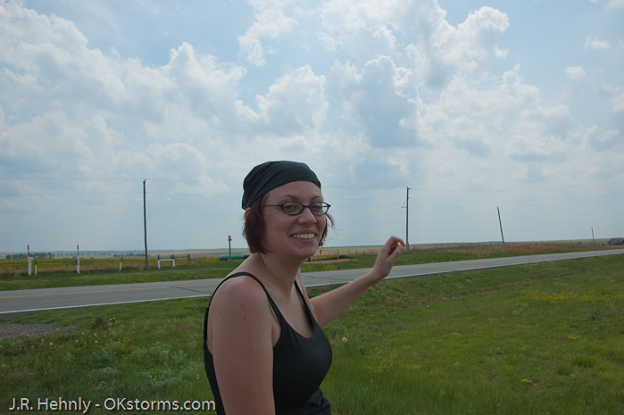My friend Kim accompanied me today, she had never been storm chasing before.