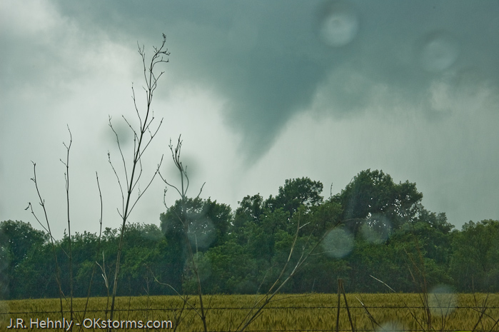 Another tornado forms just to our west, west of Bison, OK.