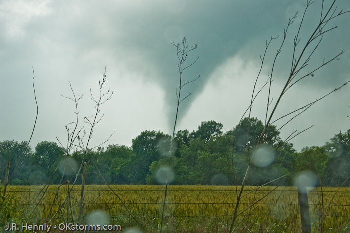 Another tornado forms just to our west, west of Bison, OK.