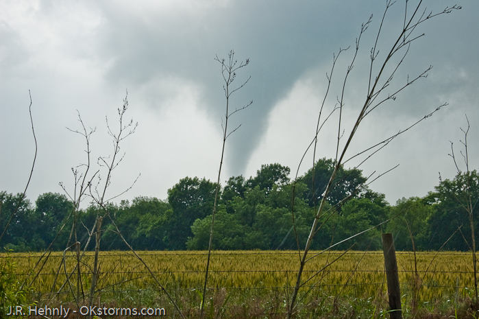 Another tornado forms just to our west, west of Bison, OK.