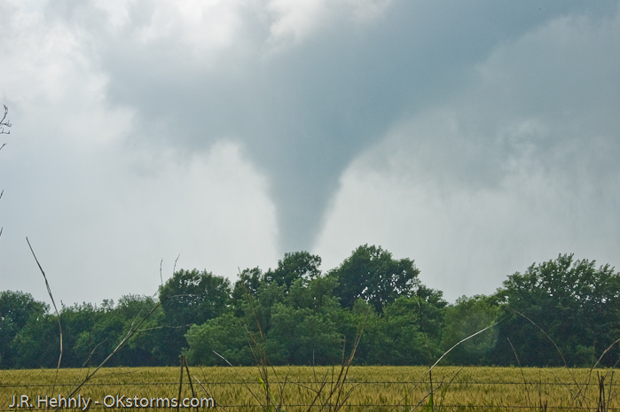 Another tornado forms just to our west, west of Bison, OK.