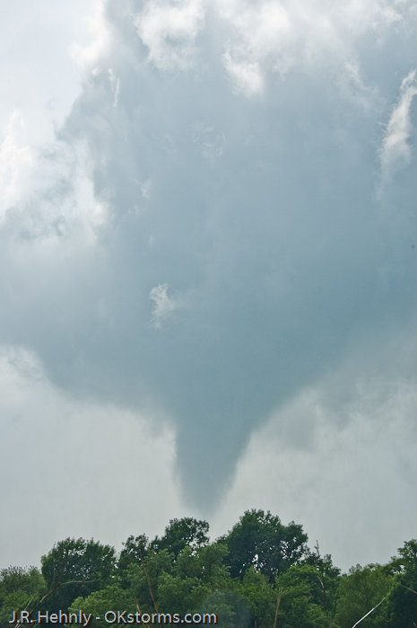 Another tornado forms just to our west, west of Bison, OK.