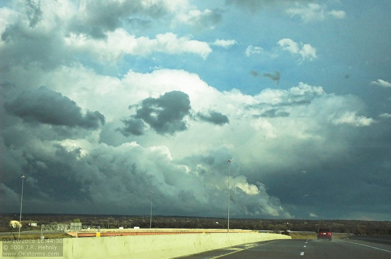 16:44:30 - Low-topped supercells hidden just ahead.
