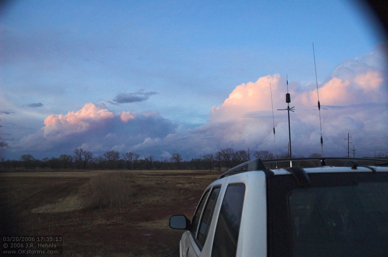 17:35:13 - Non-tornadic low-topped supercell to the north.