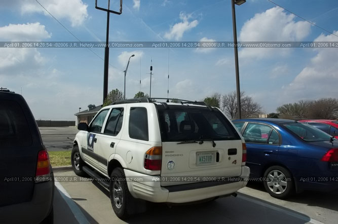 April 1, 2006 - Shamrock, Texas and Western Oklahoma Arrived in Shamrock, TX in the afternoon, set up in the Best Western parking lot.
 - 20060401_142854.jpg
