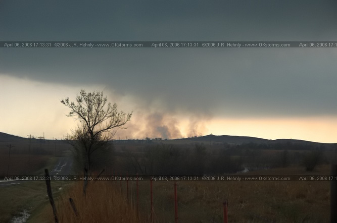 April 6, 2006 - Northeast Oklahoma and Southeast Kansas Near Caney, KS - Lightning starts a few grass fires.
 - 20060406_171331.jpg