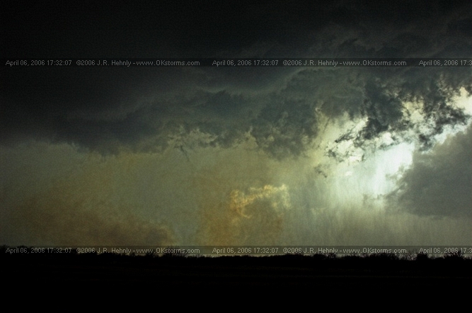 April 6, 2006 - Northeast Oklahoma and Southeast Kansas Near Caney, KS - Lightning starts a few grass fires.