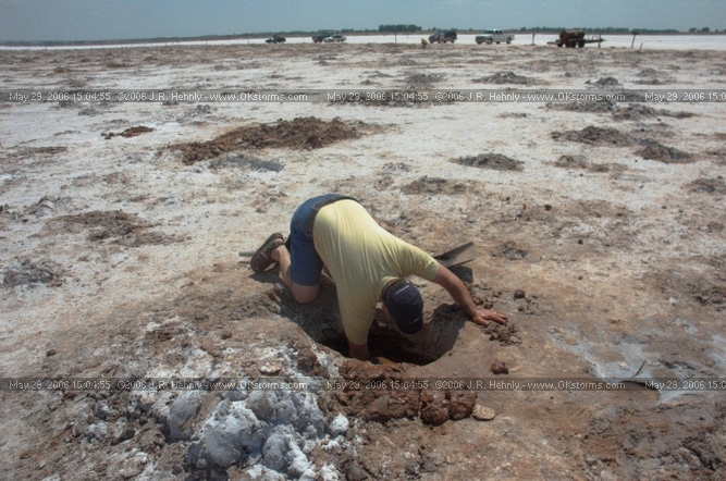 Crystal Digging in the Great Salt Plains Park J.R. digging into a hole.
 - 20060529_150455.jpg