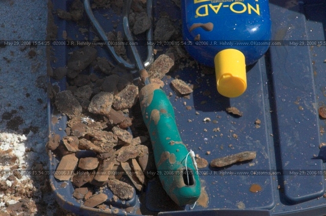 Crystal Digging in the Great Salt Plains Park Mud covered crystals we found.
 - 20060529_155435.jpg